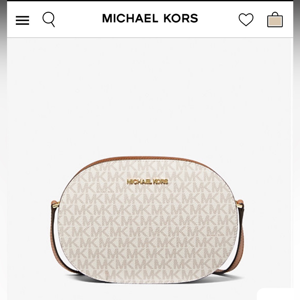 Michael Kors Jet Set Travel Medium Signature Logo Crossbody Bag